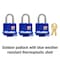 Master Lock Master Lock 1-5/16 in. H X 1 in. W Vinyl Covered Steel Double Locking Weather-Resistant Padlock, PK3 312TRI - alternate 2